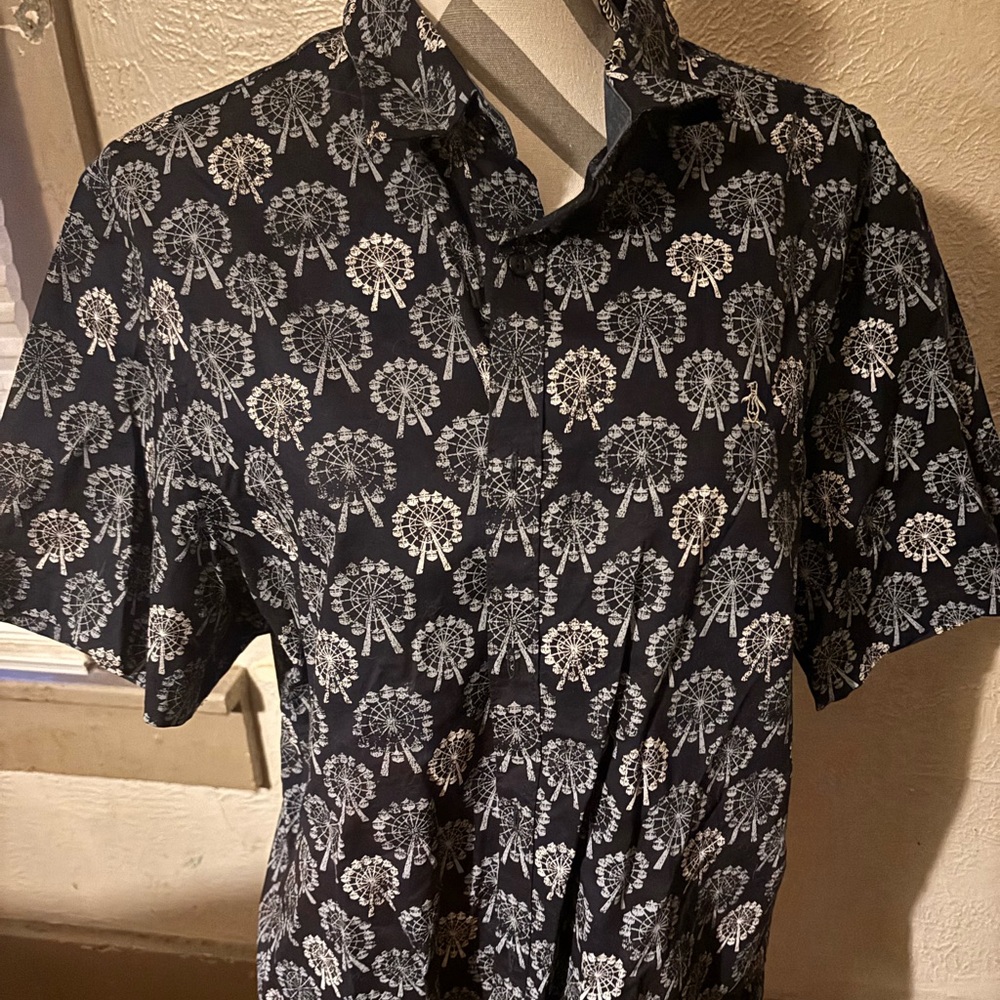Men's Penguin by Munsingwear Navy Ferris Wheel Short Sleeve Shirt (XL)